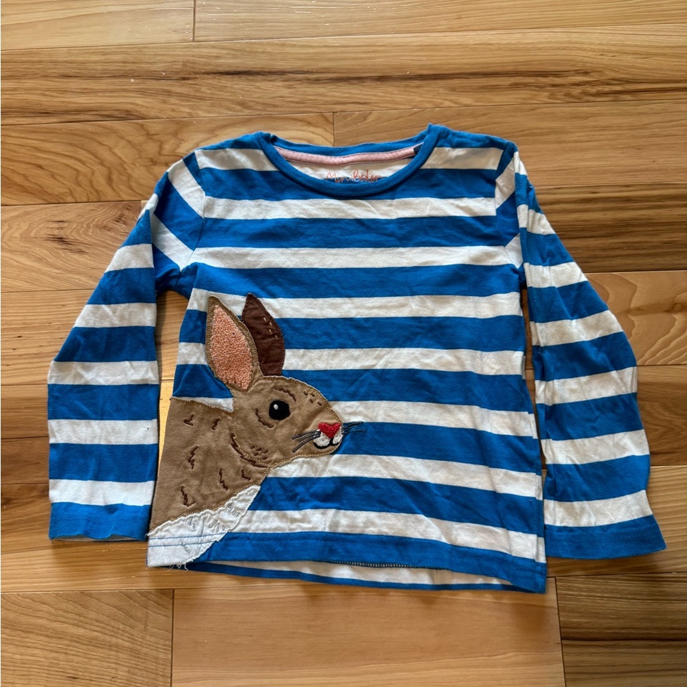 Mini Boden 3/4y rabbit appliqué